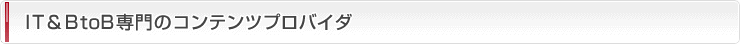 IT＆BtoB専門のコンテンツプロバイダ